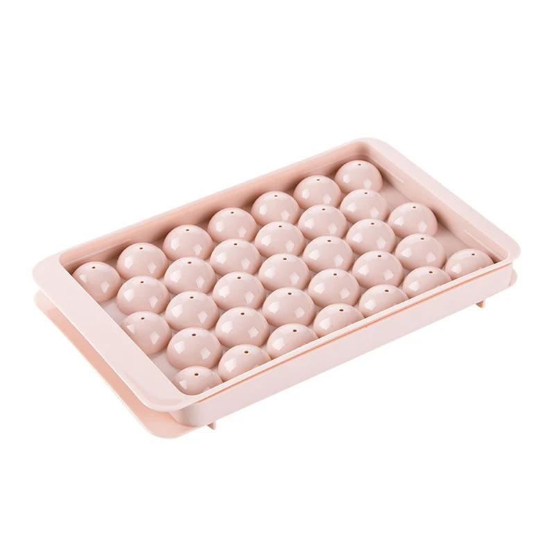 

3D Round Ice Cube Tray With Lid Plastic Diamond Spherical Style Ice Mold DIY Mould Ice Ball Maker Kitchen Tools ice cube mold