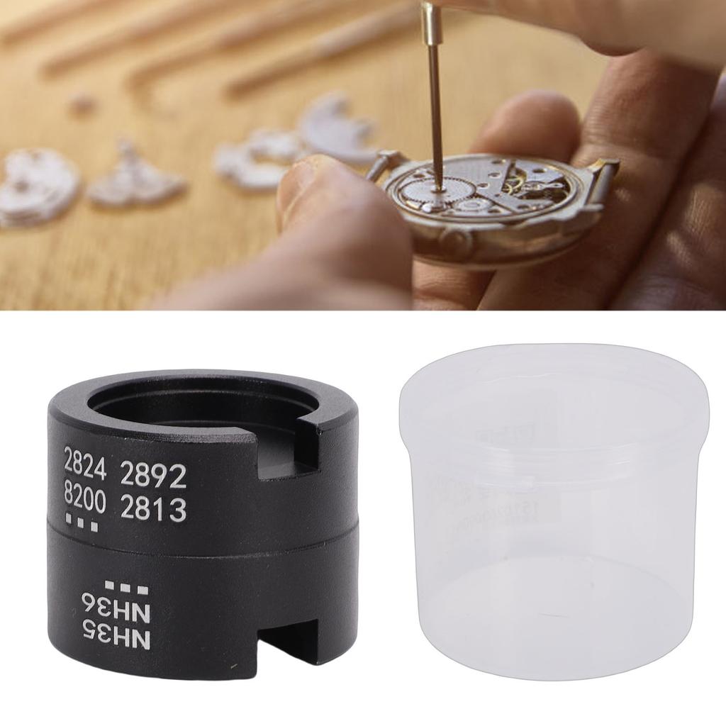 Watch Movement Holder Fit for 2824 2892 8200 2813 35 36 Movement Aluminum Alloy Watch Repair Assembly Tool Black