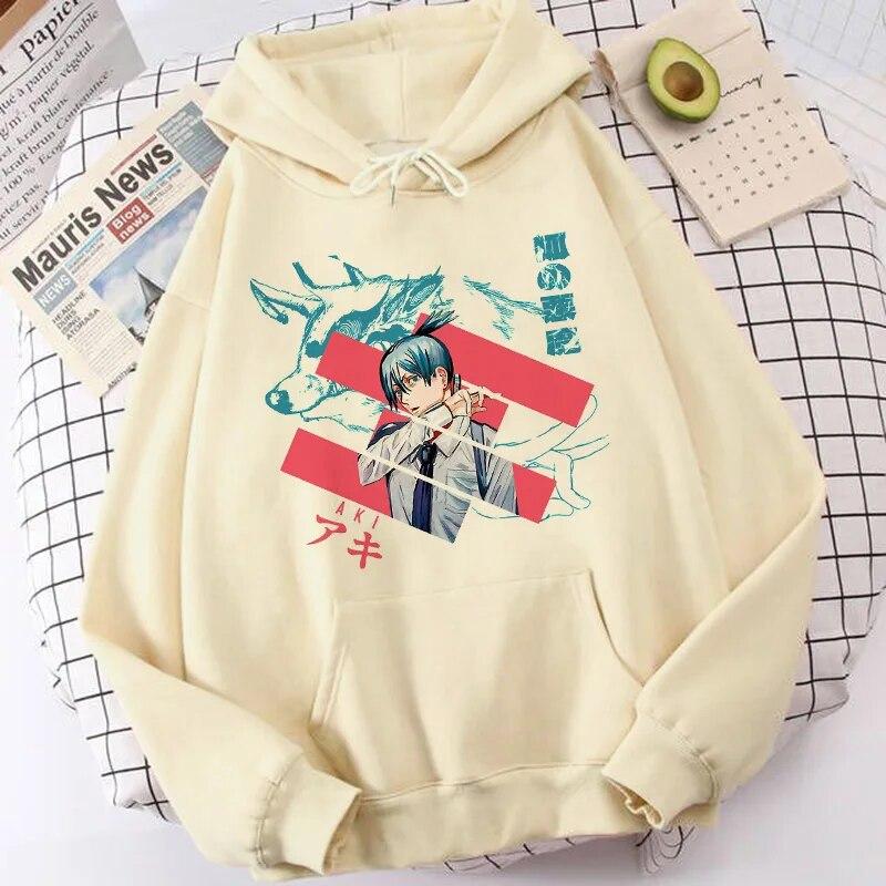 

Аниме Бензопила Человек Мощность Милый Графический Принт С Капюшоном Мужчины Женщины Толстовки Повседневная Свободная Толстовка Harajuku Уличная Одежда Унисекс Распространенный Пуловер M хаки