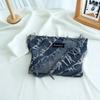 Denim Tassel Cosmetic Bag, Large-capacity Storage Bag, Portable Toiletry Bag, Lotion Brush Bag, Finishing Bag