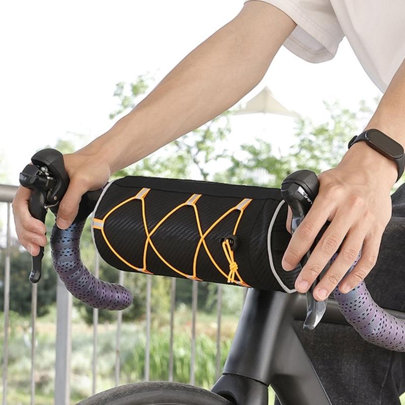 Road Bike Handlebar Bag Waterproofs Bike Front Bag Portable Cycling Pouch Large Capacity Bike Frame Tube Bag Enduring