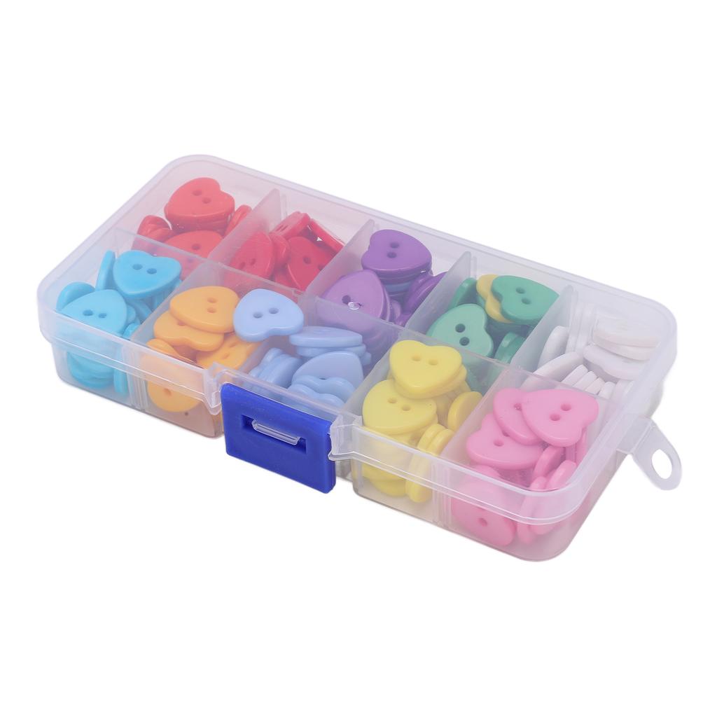 180 Pcs Mixed Color Resin Buttons 15mm Durable Children Sweater Shirt Buckle for Clothing Sewing