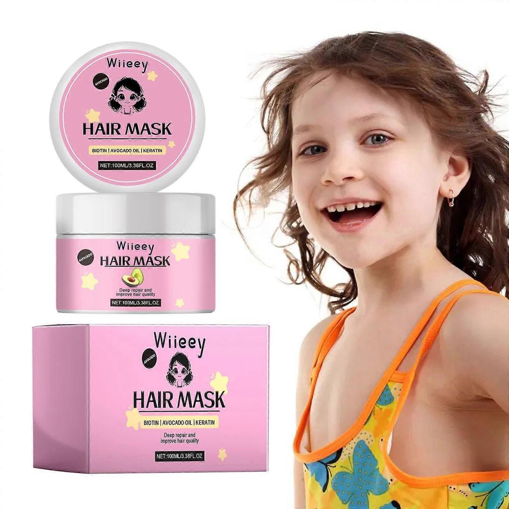 Wiieey Avocado Nourishing Hair Mask Brightening Smooth Hair Nourishing Frizzy Split Ends Repairing Hair Mask