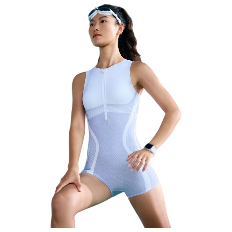 WATERTIME Women's One-Piece High-Neck Square-Leg Professional Swimwear