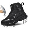Men Safety Sneakers Steel Toe Puncture Proof High Top Non Slip High Top Couple Work Boots Indestructible Shoes Steel Toe Men's Puncture Proof Non Slip