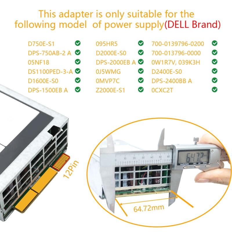 PCI-E 12V 50Pin to  17  6Pin ower Supply Server Adapter  Board for  750W 1100W 1600W 2000W 2400W SU