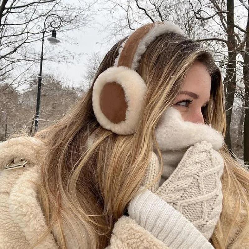 Outdoor Woman Ski Warmer Furry Earmuff Winter New Ear Cover Faux Fur Cold Protection Plush Wool Ear Muffs Fashion Soft Earflap