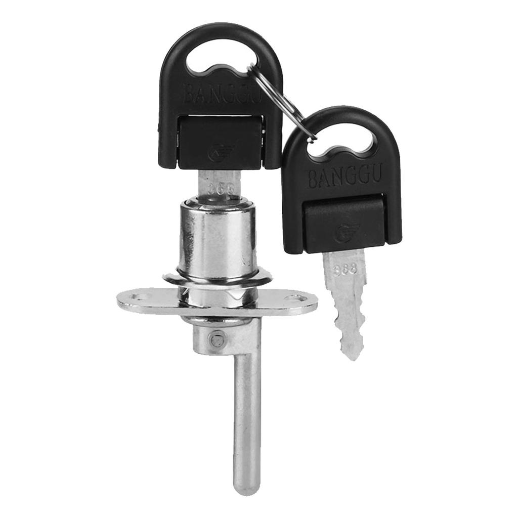 2Pcs Furniture Drawer Wardrobe File Cabinet Lock with Keys Office Security (19mm Head Silver)