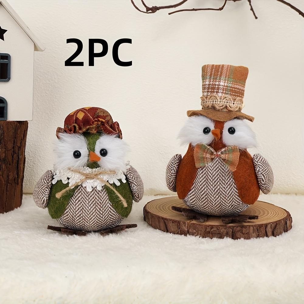 

Набор из 2 шт. сова, праздничное украшение, креативный милый дизайн с рисунком птицы, подвеска-украшение на верхушку рождественской елки, подходит для Рождества