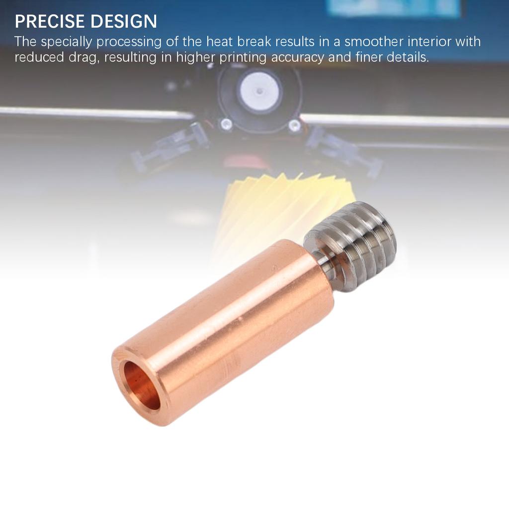 5PCS Bi Metal Heat Break Replacement for Flying Bear Ghost 5 6 3D Printer Ti Alloy M6 Thread HeatBreak Throat