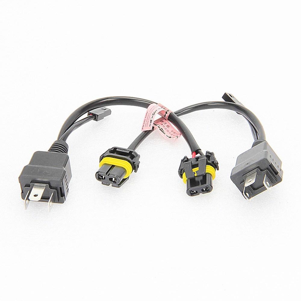 2pcs Bi Xenon H4 12V Cable Wire Harness For H4 9003 Hi/Lo Bi-Xenon HID Bulbs Wiring Controllers Play and Plug
