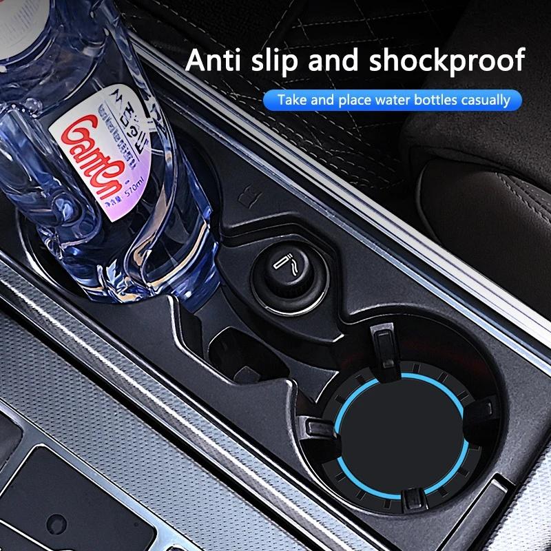 2Pcs Dustproof Anti-Slip Car Water Bottle Holder Pad Silicone Coaster for Jeep Renegade Wrangler JK Grand Cherokee Accessories ALN1