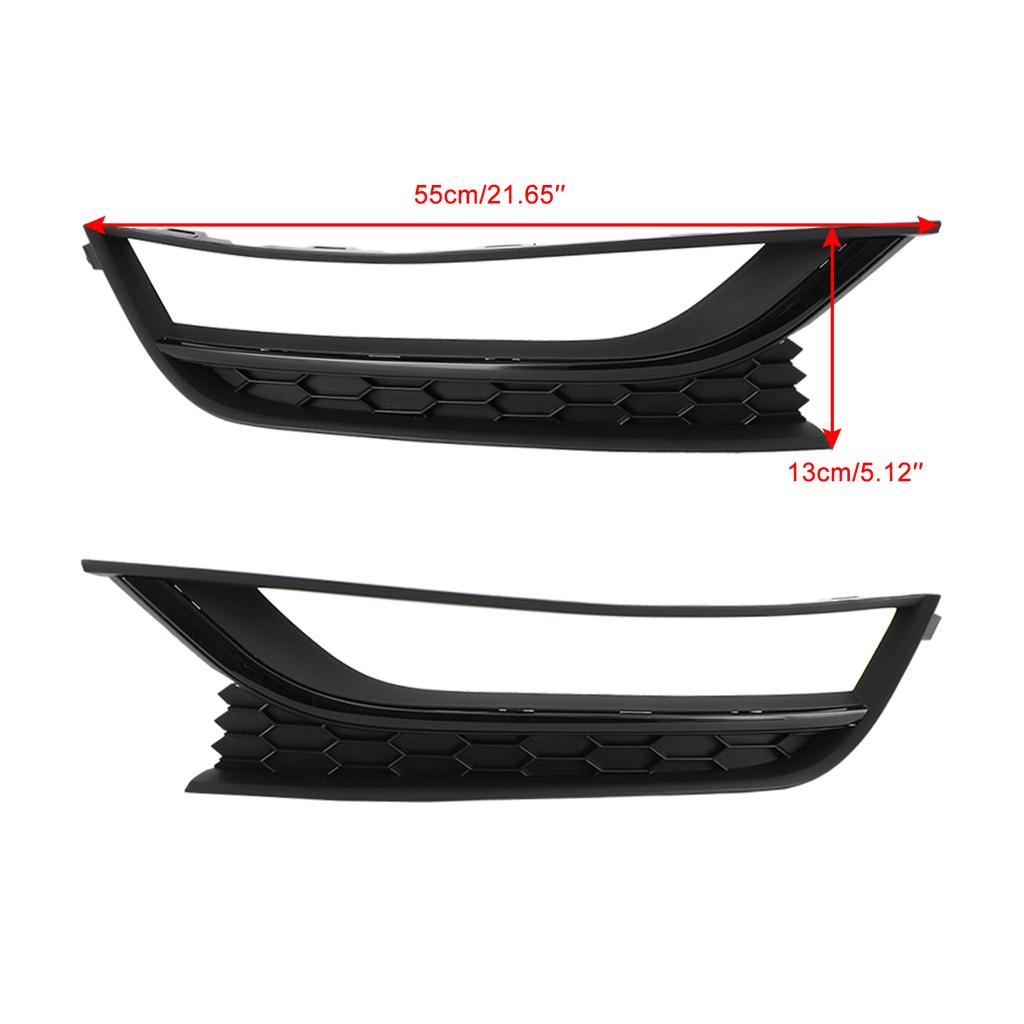 2PCS Front Honeycomb Driving Fog Light Cover Fit VW Passat 2012-2015 Black
