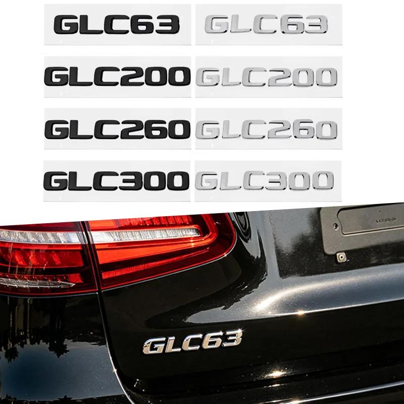 ABS Car Letter Rear Stickers Decals for Mercedes Benz GLC63 GLC200 GLC260 GLC300 Auto Trunk Badge Emblem Accessories
