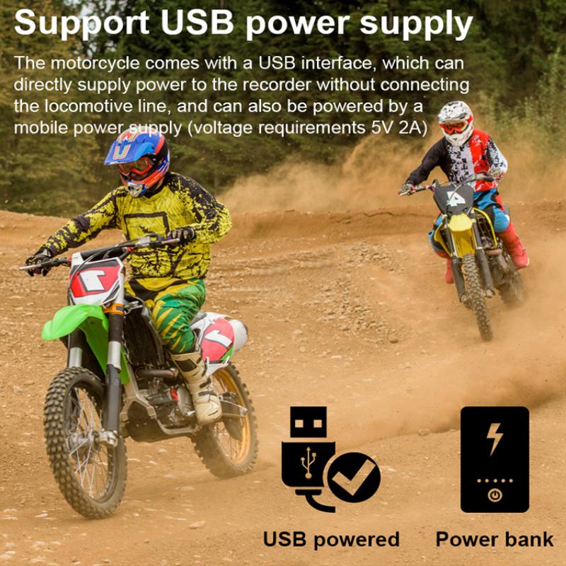 WIFI Motocyklová palubní kamera DVR Duální 1080P Přední a zadní Vodotěsná motocyklová kamera Podpora Přehrávání videozáznamů Záznamník