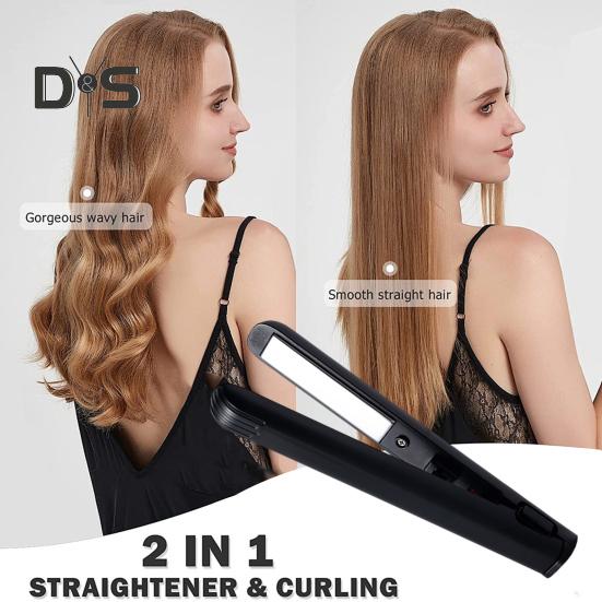 Portable USB Hair Straightener Fast Heating Electric Curling Iron Straight Curly Hair Bangs Mini Curling Wand Travel Women Hair Styling Tool