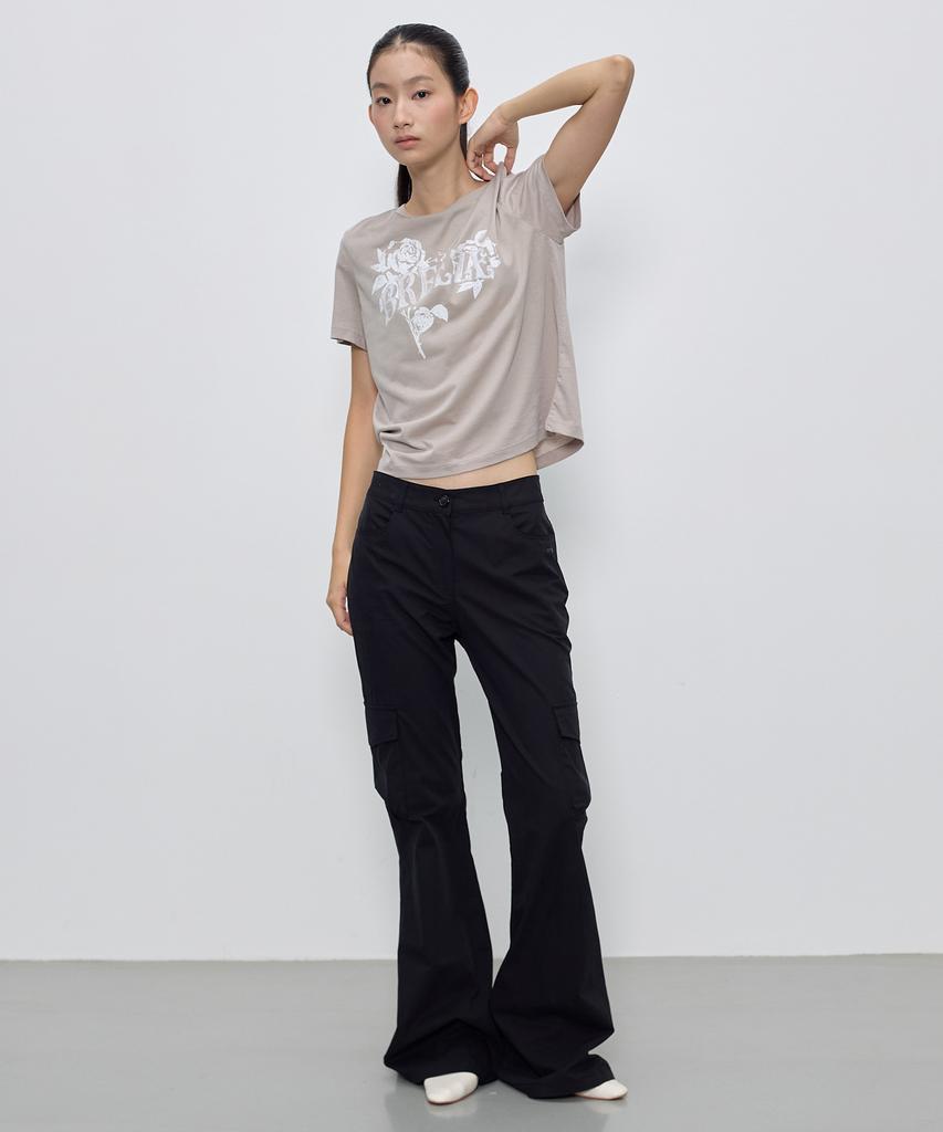CITYBREEZE Cargo Bootcut Pants_Black