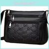 Pu Leather Middle Aged Womens Shoulder Bag With Zipper Pocket For Daily Use