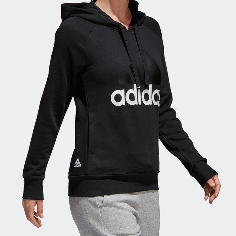 Adidas Training Casual Long Sleeve Hoodie Women Tops Black S97081