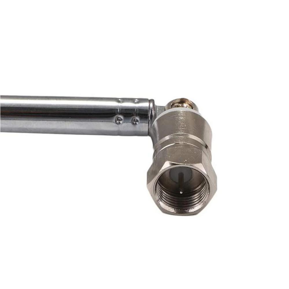 New F Type Telescopic Aerial Antenna 75 Ohm with TV / 3.5 Adapter For FM Radio