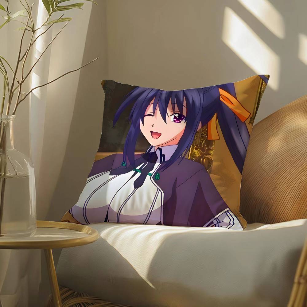 Anime Cartoon High School DxD-Beautiful Pillow Case Silky Elegant Comfort Sofa Bed  Invisible Zipper Beach Pillowcase