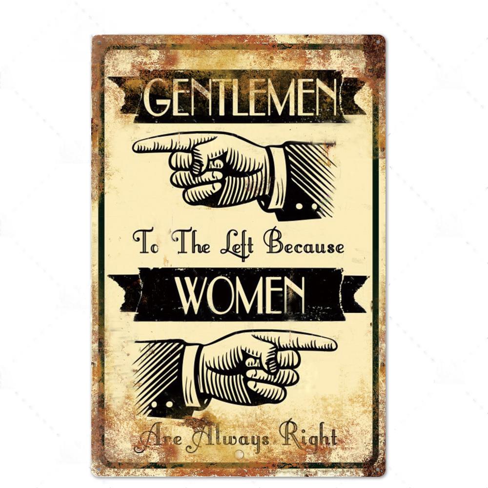 

Vintage Metal Tin Signs for Bathroom Wall Decor WC Poster Bar Decorative Plaque Home Decor Plate Retro Bathroom Painting 20x30cm