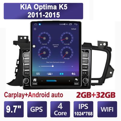 Ραδιόφωνο Αυτοκινήτου 9,7 Ιντσών Για KIA Optima K5 2011-2015 Android 2 DIN Tesla Κάθετη Οθόνη Carplay Auto radio Multimedia Player 2+32GB