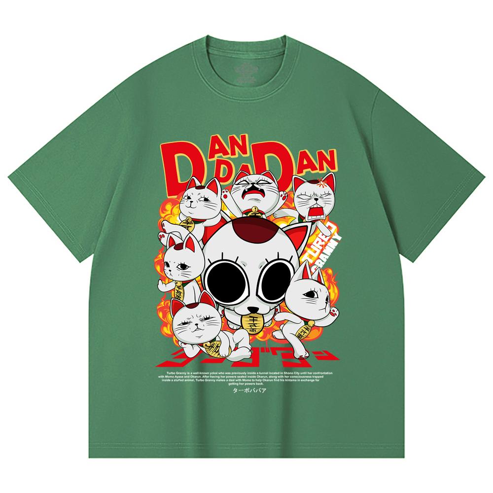 230 Gsm 100% Cotton Dandadan V12 Turbo Granny Print Unisex Heavy Cotton T Shirt