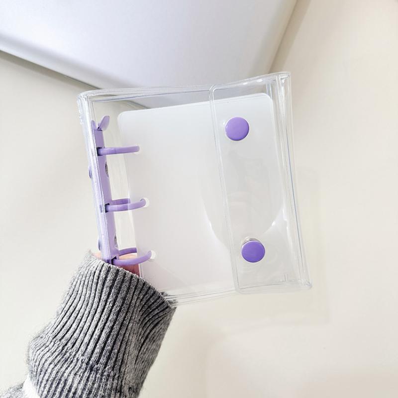 Ins Style Mini Wearable Nail Art Loose-Leaf Storage Transparent Pvc Nail Art Collection Booklet Frosted Baffle Sample Color Card