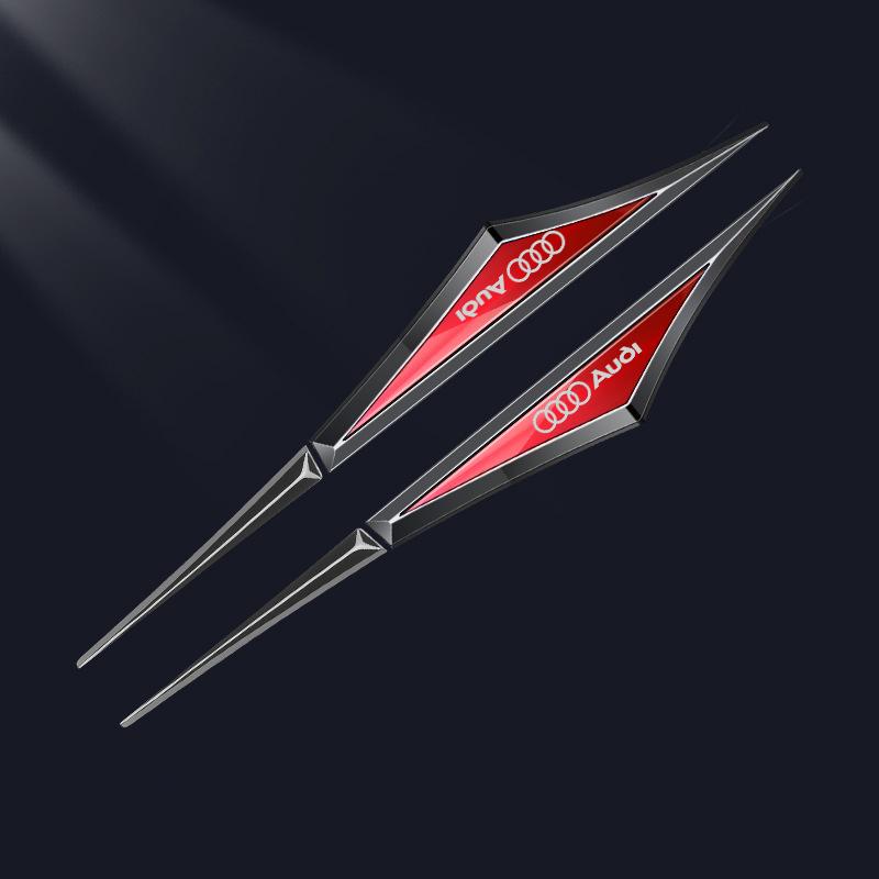 For Audi A3 A4 A5 A6 A7 A8 S3 S4 S5 S7 S8 RS3 RS4 RS7 R8 B9 C7 Car Side Badge Decal Fender Sticker Bumper Decoration Accessories
