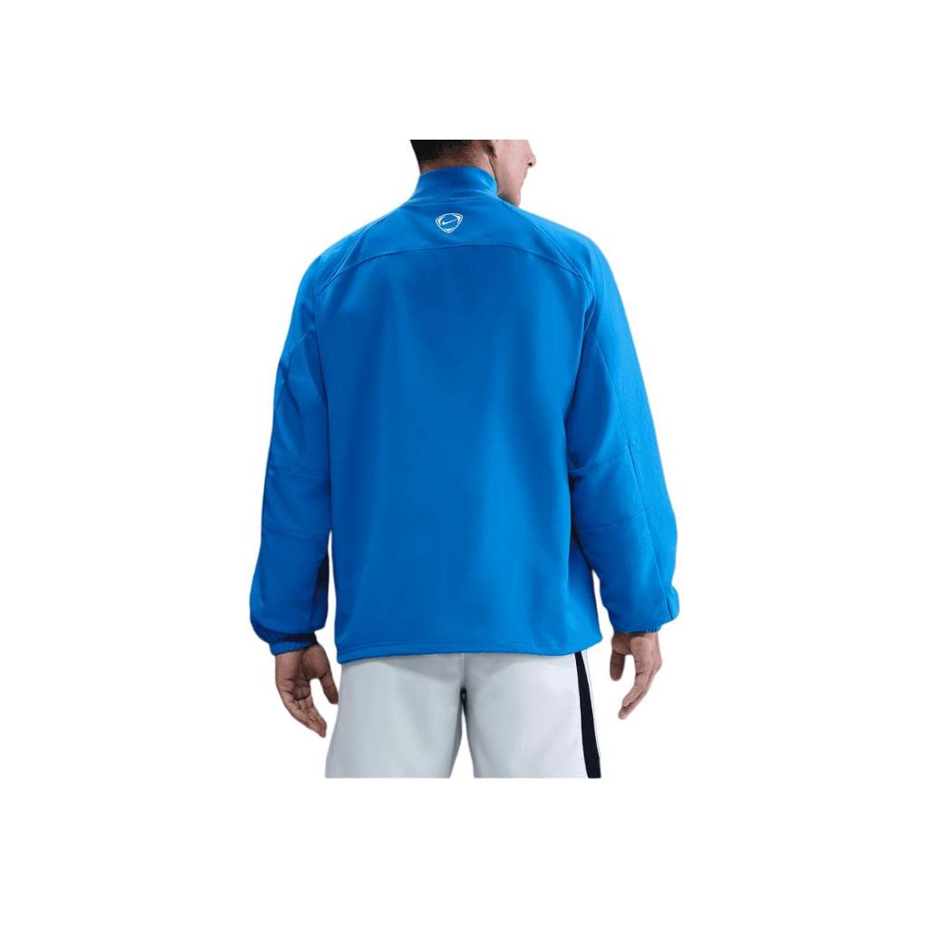 Nike Logo Stehkragen Reißverschluss Langarm Jacke Herren Jacke Königsblau HV4438-435