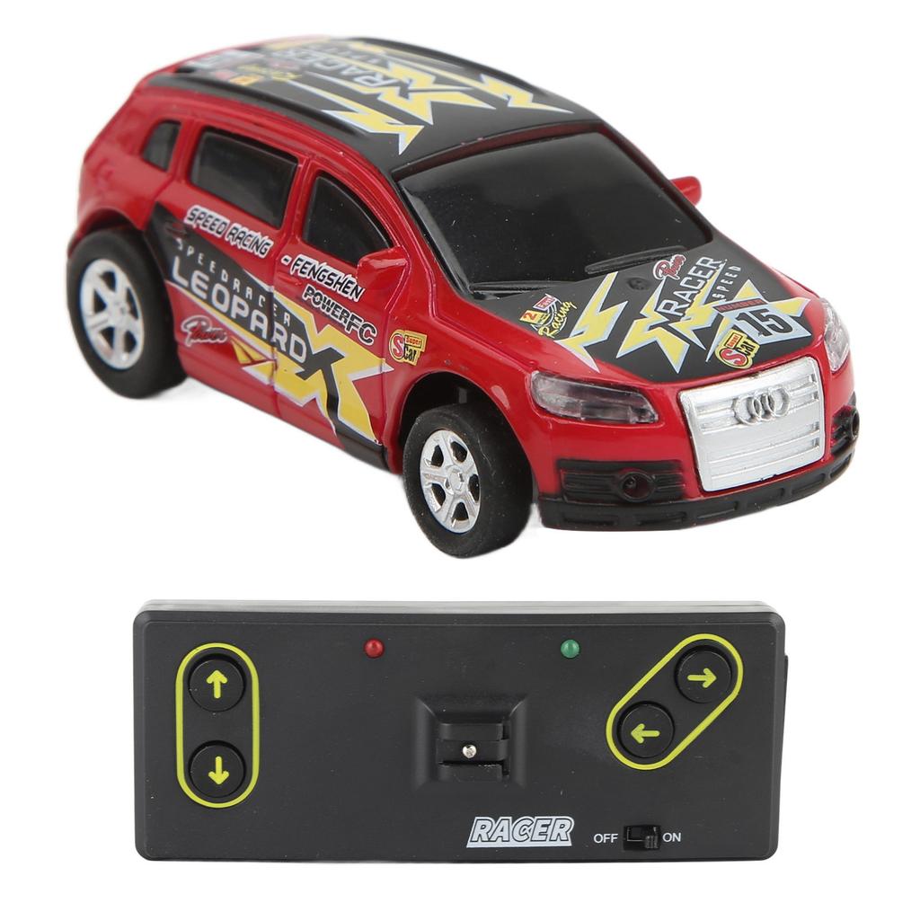   RC Car, 1:64 Scale Remote Control Toy with 4 Road Blocks, Soda Can   Packaging for Indoor and Outdoor Play