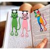 3PCS 2D Acrylic Cat Bookmark, Durable Colored Cat Page Mark, Suitable for Readers and Cat Lovers, Dual-use for Office and Study