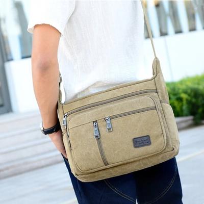 Men Canvas Shoulder Bags Casual Tote Travel Men's Crossbody Bag Luxury Messenger Bags Fashion High Quality Handbag