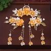 Earring Hanfu Hair Stick Pearl Flower Hair Comb Antique Chinese Style Hairpin Set  Women