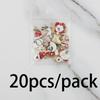 (20Pcs/pack)Mixed Metal Pendants Christmas Mini Decoration Semi-finished  Crafts Xmas Christmas Tree Elements Hanging DIY