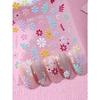 5D Elegant Daisy Petal Nail Stickers Spring Summer Colorful Flower Floral Leaves Nail Decals DIY Self-Adhesive Manicure Slider Nail Decoration