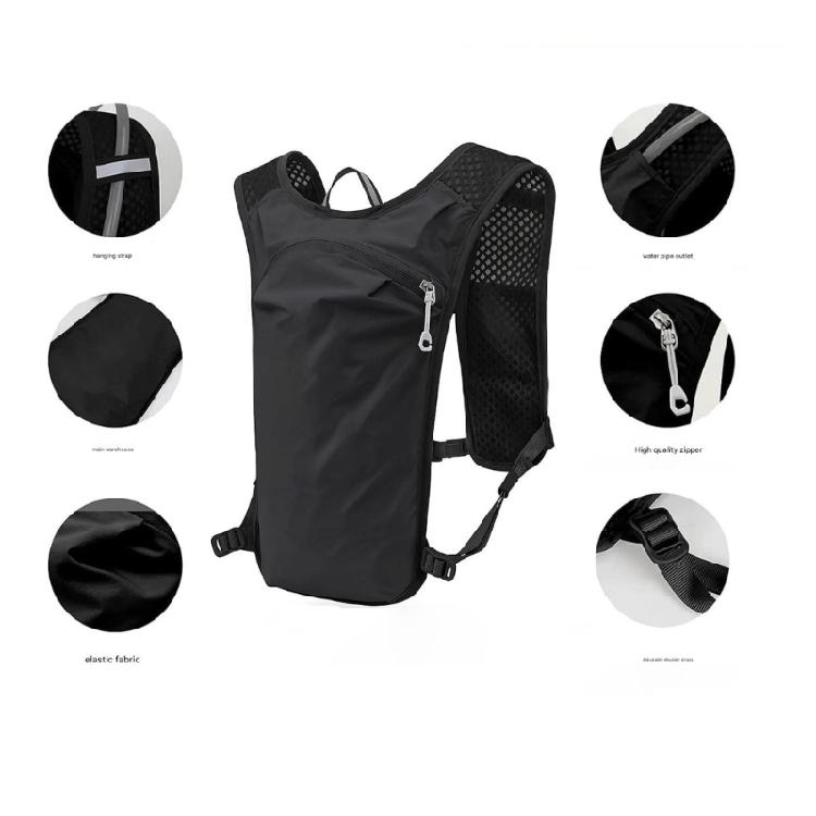 Professional Training Vest Bag Multi Layer Storage Pockets Reflective Trim Breathable Mesh Fabric For Outdoor Activity