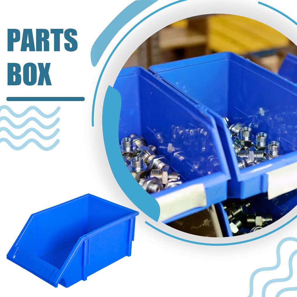 10pieces Durable And Stackable PE Storage Box With Label - Heavy Load-bearing Big Opening Stable Sorting Function