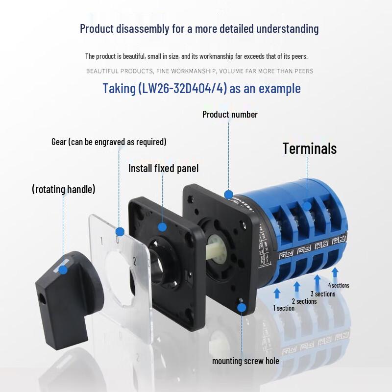 SIJIN Universal 4-Position 4-Section Changeover Switch LW26-32/4