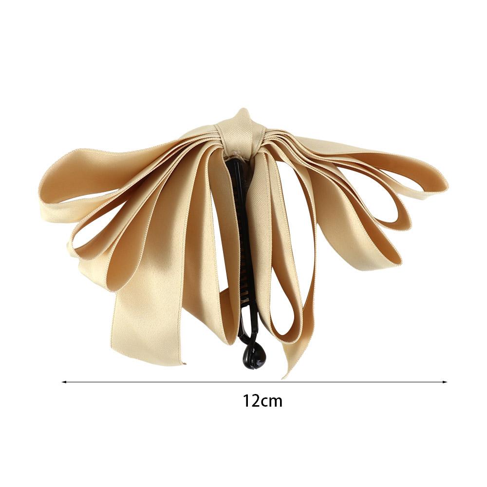 Claw Retro Ribbon Bowknot Colth Vertical Clip High Ponytail Fixed Girls Hairpin Banana Clip Korean Style Hair Clip Bow Headwear