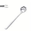 1PC Creative Cute Cat Claw Stainless Steel Spoon Hollow for Ice Cream Coffee Tea Dessert Spoon Kitchen Tableware Accessories