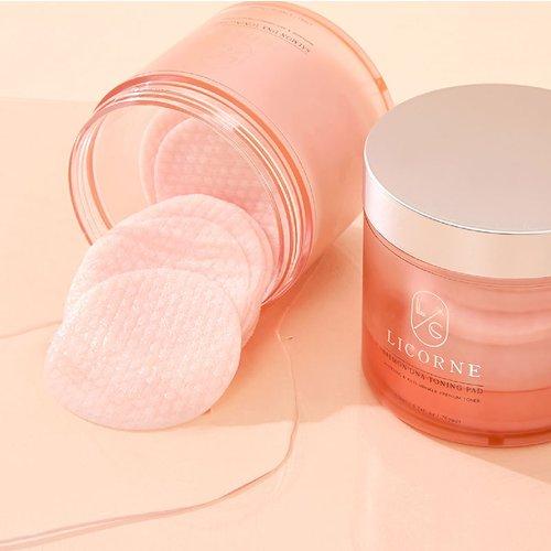 LICORNE Salmon DNA toning pad 70 sheets 170ml/ skin volume improvement, quick drying improvement, skin crystallization