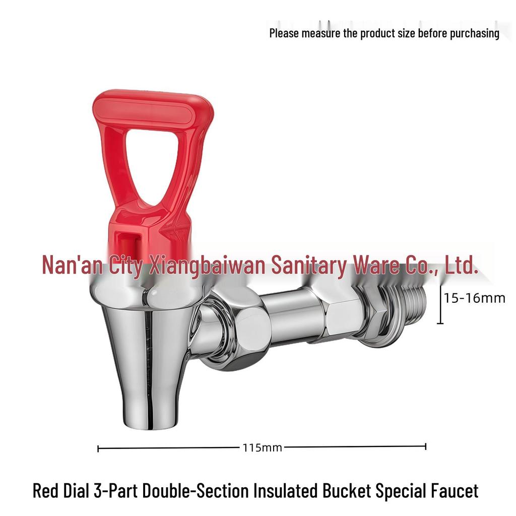 High-Temperature Electric Water Heater Faucet for Insulated Soy Milk/Milk Tea Bucket (3/8", 1/2", 3/4" Copper)