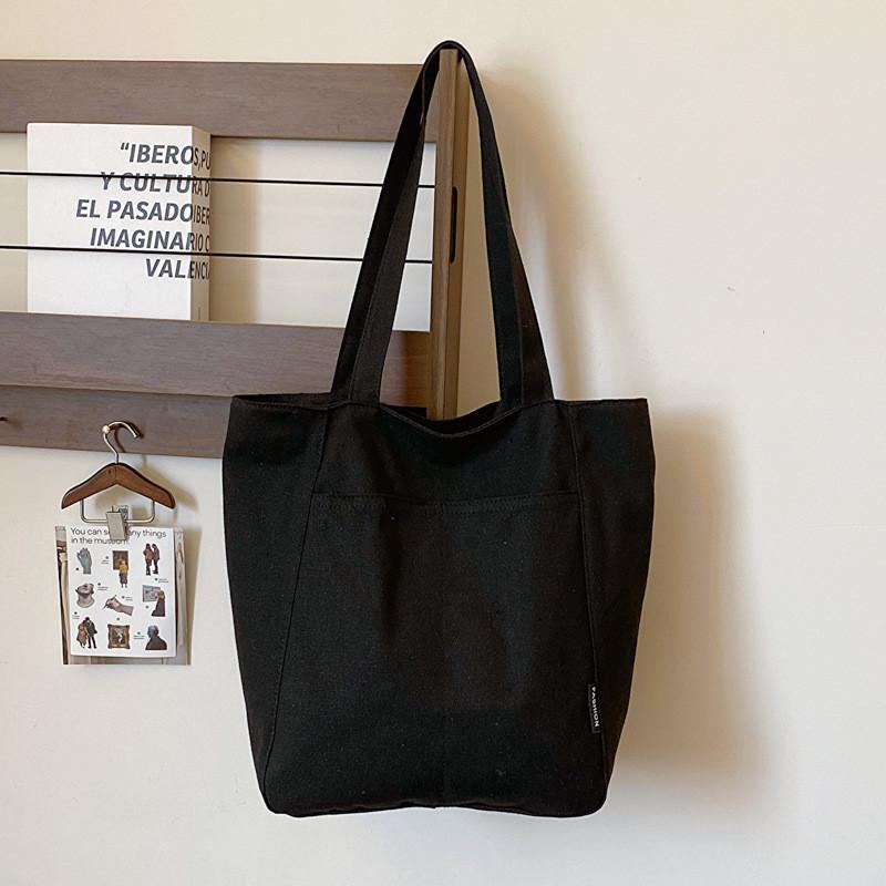 Stylish New Spring Japanese Canvas Casual Shoulder Tote Bag For Women With Spacious Design