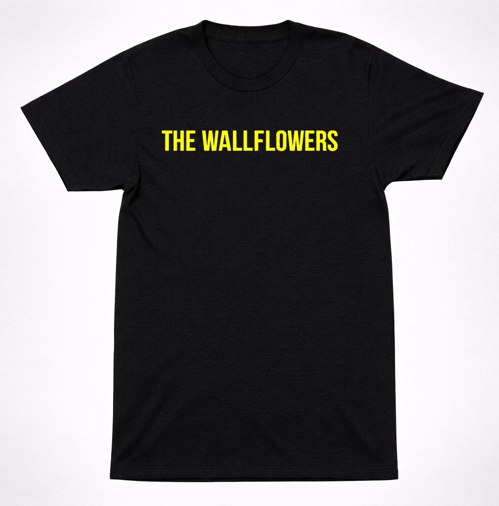 The Wallflowers Logo T-Shirt 90s Alternative Rock Band Classic Black Tee 2XL