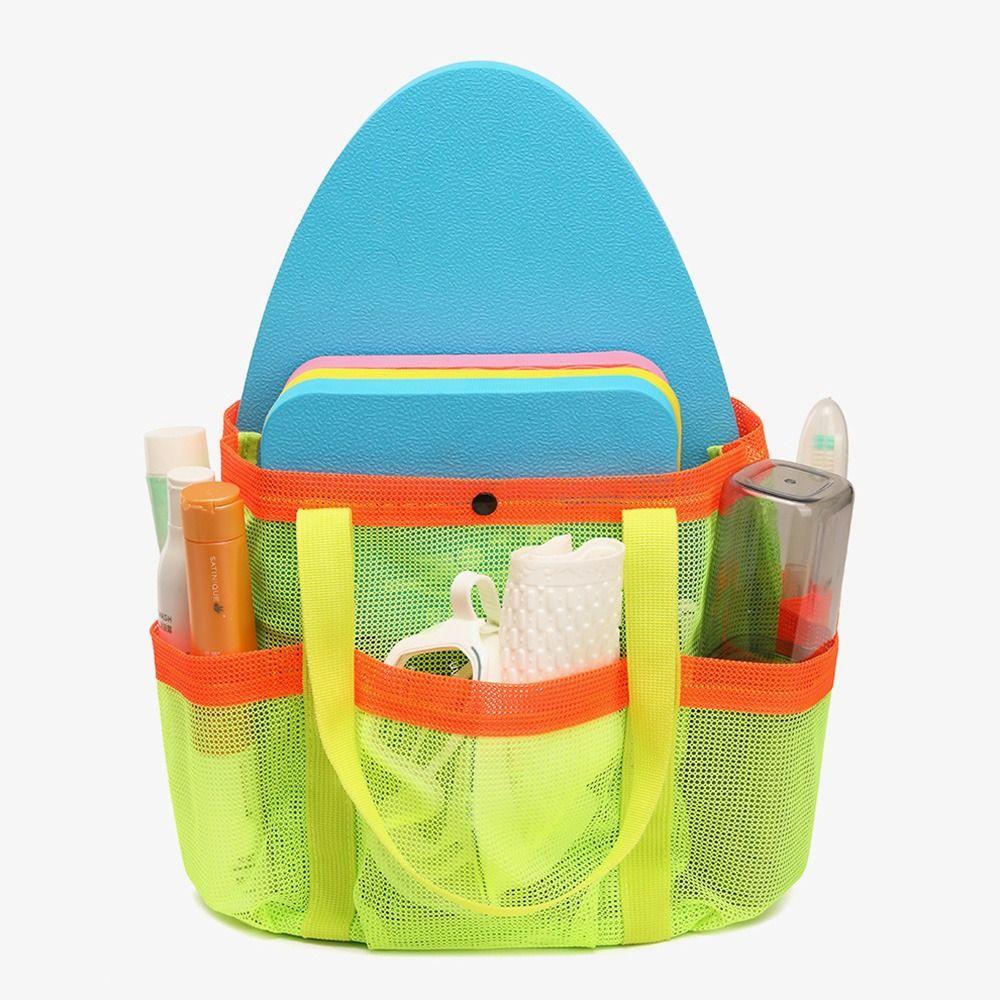 Foldable Mesh Beach Storage Bag Breathable Mesh Toiletry Bag Swimming Handbag  Outdoor