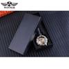 WINNER Orologi da polso meccanici scheletrati da uomo con display a diamante, lancette luminose retrò dorate nere, orologio di lusso delle migliori marche