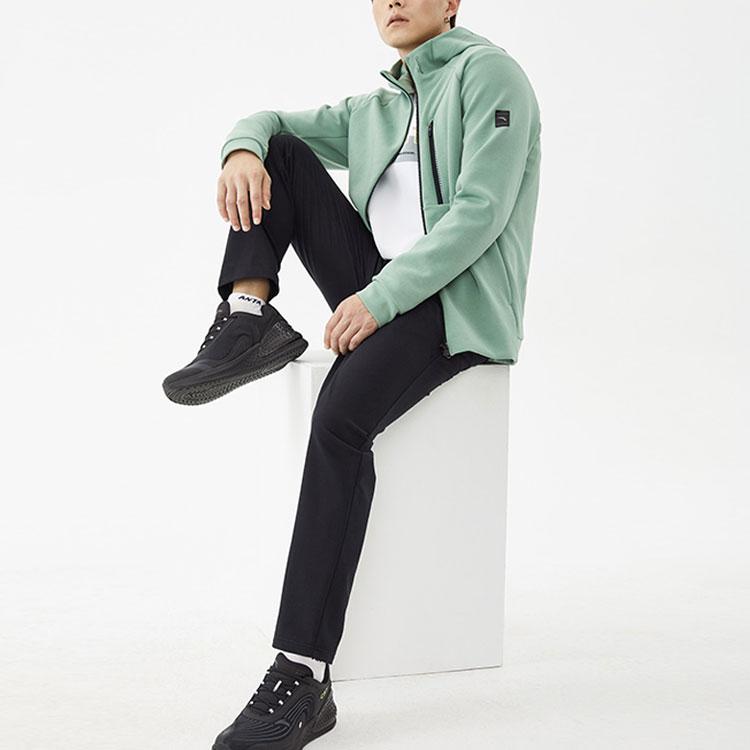 Anta Casual Sports Knitted Hoodie Jacket Men jackets Capo-Green 152137732-1