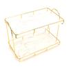 Bathroom Countertop Rack Large Capacity 2 Tiers Gold Bathroom Countertop Rack for Home Hotel